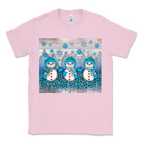 Bubblegum Pink snowman winter Classic Tee - JahusDesignShop