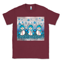 Burgundy snowman winter Classic Tee - JahusDesignShop