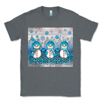 Charcoal Heather snowman winter Classic Tee - JahusDesignShop