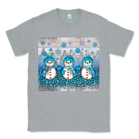 Heather Grey snowman winter Classic Tee - JahusDesignShop