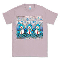 Lilac snowman winter Classic Tee - JahusDesignShop