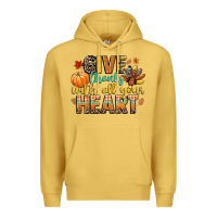 Antique Gold give thanks with all your heart Premium Hoodie - CowGirlArtShop