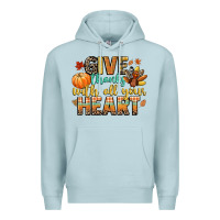 Blue Mist give thanks with all your heart Premium Hoodie - CowGirlArtShop