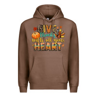 Chestnut give thanks with all your heart Premium Hoodie - CowGirlArtShop