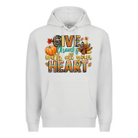 Dove Grey give thanks with all your heart Premium Hoodie - CowGirlArtShop