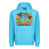 Ocean Blue give thanks with all your heart Premium Hoodie - CowGirlArtShop