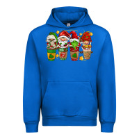 Cobalt christmas coffee cups gnomies Urban Hoodie - FaDigitalArtStudio