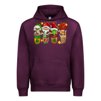 Mauve Wine christmas coffee cups gnomies Urban Hoodie - FaDigitalArtStudio