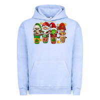 Pigment Grape Ice christmas coffee cups gnomies Urban Hoodie - FaDigitalArtStudio