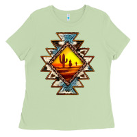 Matcha cowhide leopard sunset aztec Ladies Tee - JahusDesignShop