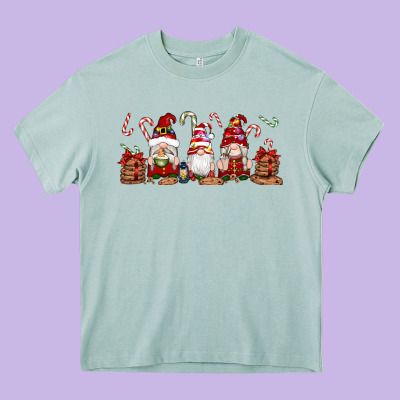 Christmas Gnomes Heavy Core Tee Designed By Artiststas