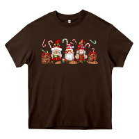 Chocolate Brown Christmas Gnomes Heavy Core Tee - Artiststas