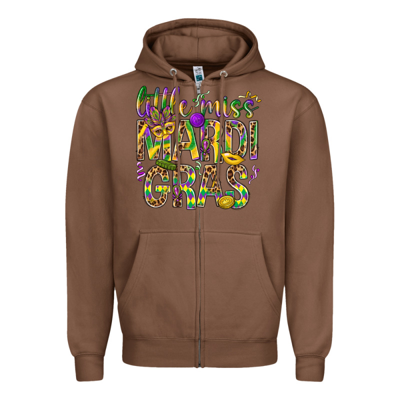 Little Miss Mardi Gras Zipper Hoodie by NancyCooperArtShop | Teevron