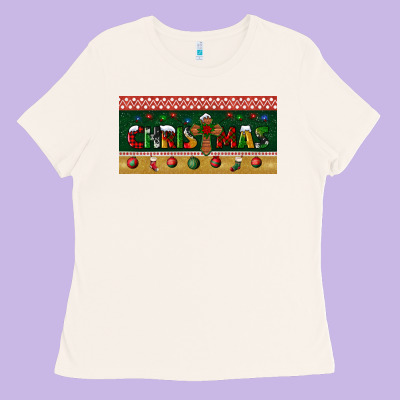 Christmas With Cross License Plate Ladies Tee Designed By Bundleandbundleshop