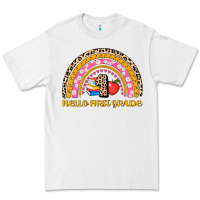White back to school rainbow hello first grade Premium Tee - AdoDesignShop