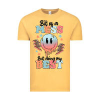 Vintage Mustard bit of a mess but doing my best Vintage Tee - MaliasSmallBusiness