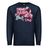 Navy chemo hair dont care Premium Sweatshirt - CowGirlArtShop