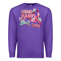 Purple chemo hair dont care Premium Sweatshirt - CowGirlArtShop