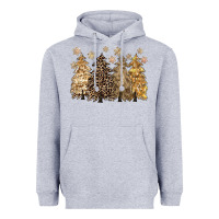 Heather Grey merry christmas leopard trees Heavyweight Hoodie - CowGirlArtShop