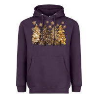 Plum merry christmas leopard trees Heavyweight Hoodie - CowGirlArtShop