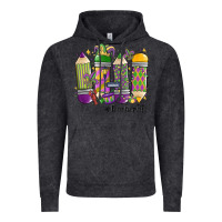 Vintage Black mardi gras teacher life Vintage Hoodie - MaliasSmallBusiness