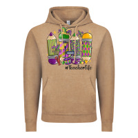 Vintage Coffee mardi gras teacher life Vintage Hoodie - MaliasSmallBusiness