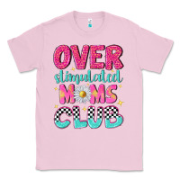 Bubblegum Pink over stimulated moms club Classic Tee - NancyCooperArtShop