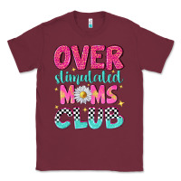 Burgundy over stimulated moms club Classic Tee - NancyCooperArtShop