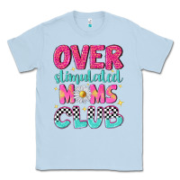 Dusty Blue over stimulated moms club Classic Tee - NancyCooperArtShop