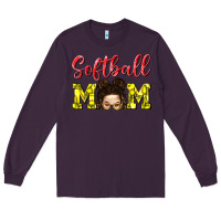 Plum Softball Mom Long Sleeve Tee - BundleAndBundleShop
