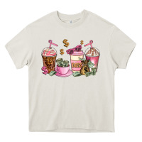 Cream boss lady coffee cups Heavy Core Tee - AdoDesignShop