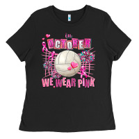 Black in october we wear pink volleyball Ladies Tee - AdoDesignShop