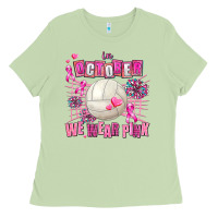 Matcha in october we wear pink volleyball Ladies Tee - AdoDesignShop