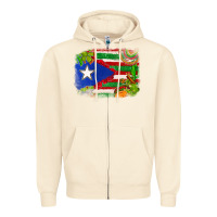 Sandshell Mexico and Puerto Rico flag Zipper Hoodie - texasbilliewilder