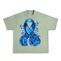 Oil Green Blue ribbon with boxing gloves Urban Heavy Tee - NancyCooperArtShop