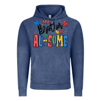 Vintage Denim my brother is ausome autism Vintage Hoodie - MaliasSmallBusiness