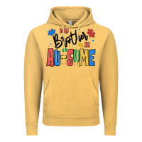Vintage Mustard my brother is ausome autism Vintage Hoodie - MaliasSmallBusiness