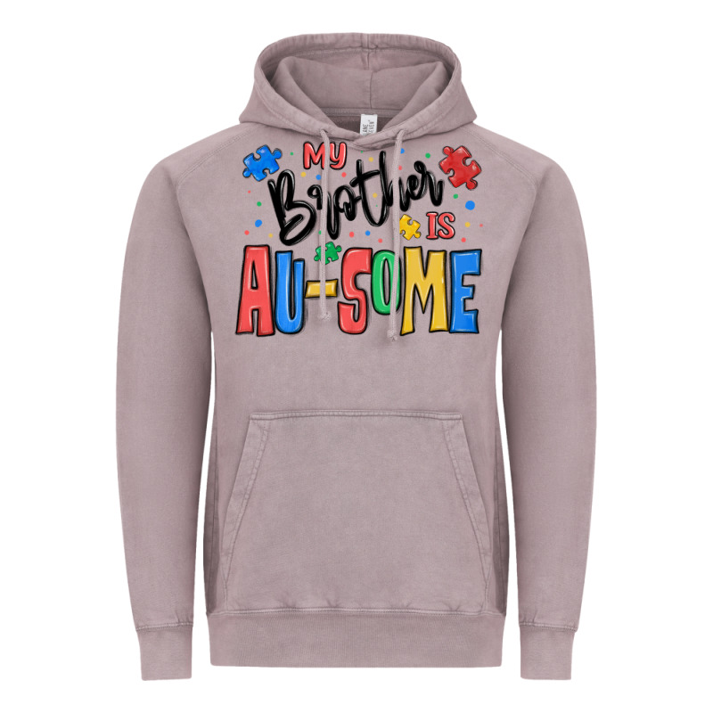 My Brother Is Ausome Autism Vintage Hoodie by MaliasSmallBusiness | Teevron