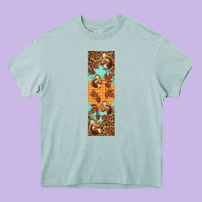 Autumn Squirrel Heavy Core Tee Designed By Bundleandbundleshop