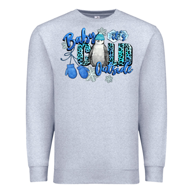 Baby Its Cold Outside Premium Sweatshirt by CowGirlArtShop | Teevron