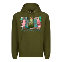 Army Green verry merry nurse Premium Hoodie - CowGirlArtShop