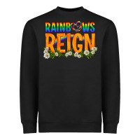 Black LGBTQ+ Rainbows Reign Heavyweight Sweatshirt - BundleAndBundleShop