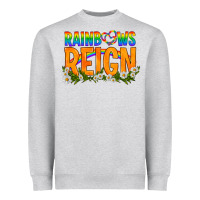 Heather Grey LGBTQ+ Rainbows Reign Heavyweight Sweatshirt - BundleAndBundleShop