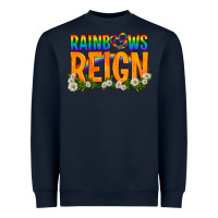 Navy LGBTQ+ Rainbows Reign Heavyweight Sweatshirt - BundleAndBundleShop
