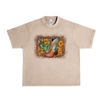 French Oak cowboy boots cactus leopard Urban Heavy Tee - AdoDesignShop