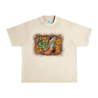 Sandshell cowboy boots cactus leopard Urban Heavy Tee - AdoDesignShop