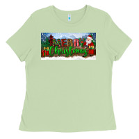 Matcha merry christmas with santa claus license plate Ladies Tee - BundleAndBundleShop