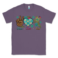 Lavender peace love cross Classic Tee - NancyCooperArtShop