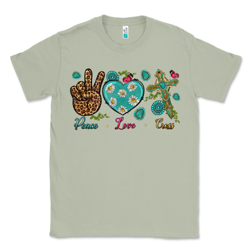 Peace Love Cross Classic Tee by NancyCooperArtShop | Teevron