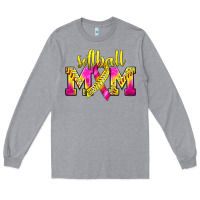 Heather Grey Softball Mom Breast Cancer Long Sleeve Tee - BundleAndBundleShop